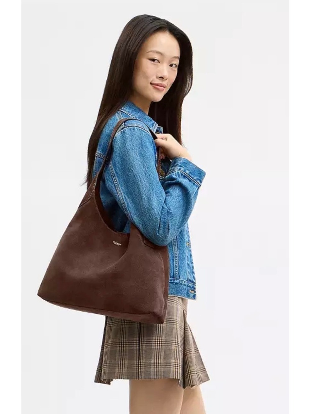 Coach Brooklyn Shoulder Bag 34 Brass/Dark Chocolate - Picture 9 of 9